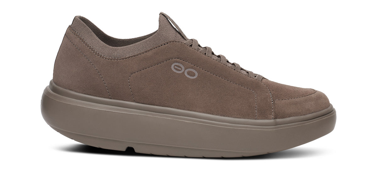OOFOS Men's Club+ Suede Sneakers - Truffle