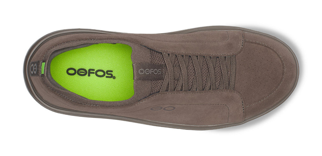 OOFOS Men's Club+ Suede Sneakers - Truffle
