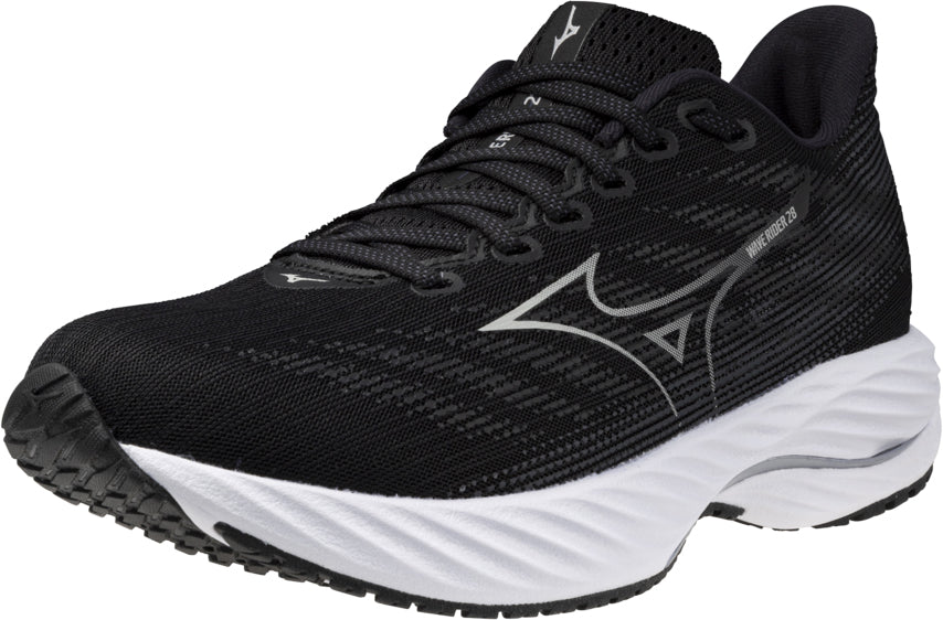 Mizuno Wave Rider 28 WIDE FIT (D) Women's Running Shoes - Black