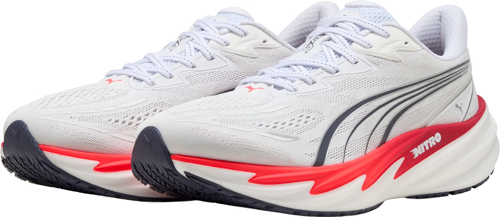 Puma Velocity Nitro 5 WIDE FIT Men's Running Shoes - White