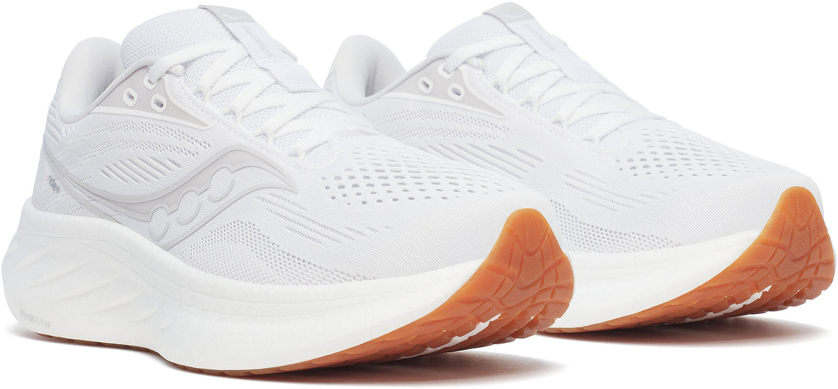 Saucony Ride 18 Women's Running Shoes - White