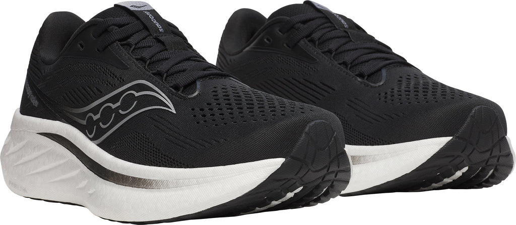 Saucony Ride 18 WIDE FIT Women's Running Shoes - Black