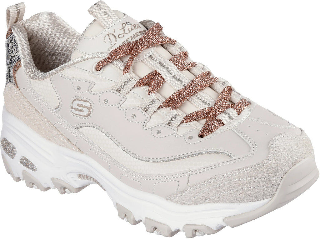 Skechers D'Lites Golden Chic Women's Shoes - Cream