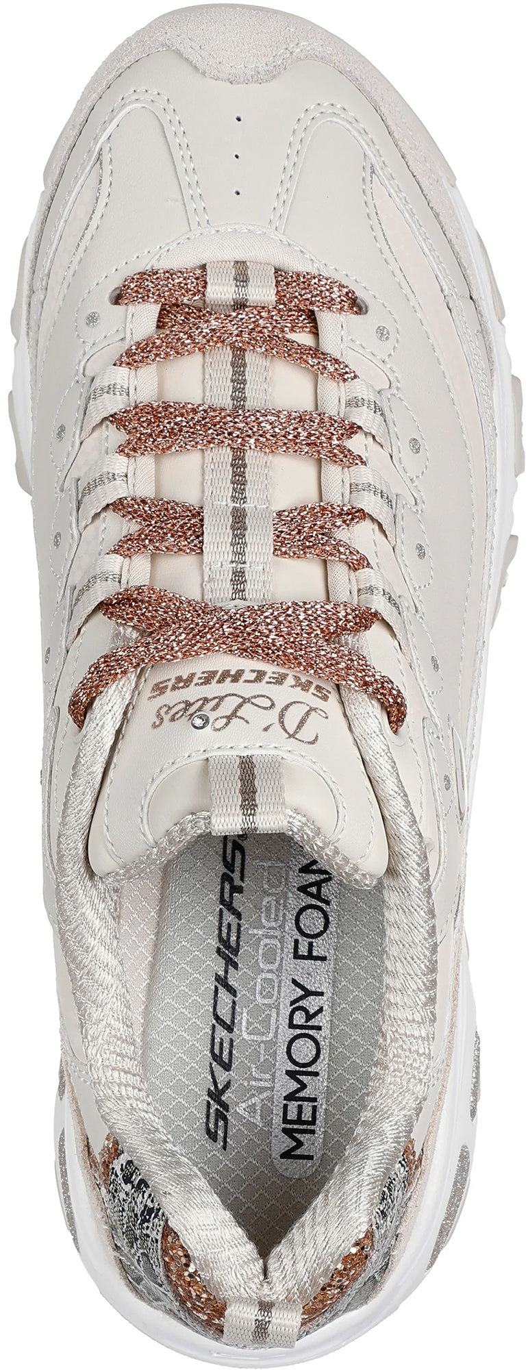 Skechers D'Lites Golden Chic Women's Shoes - Cream
