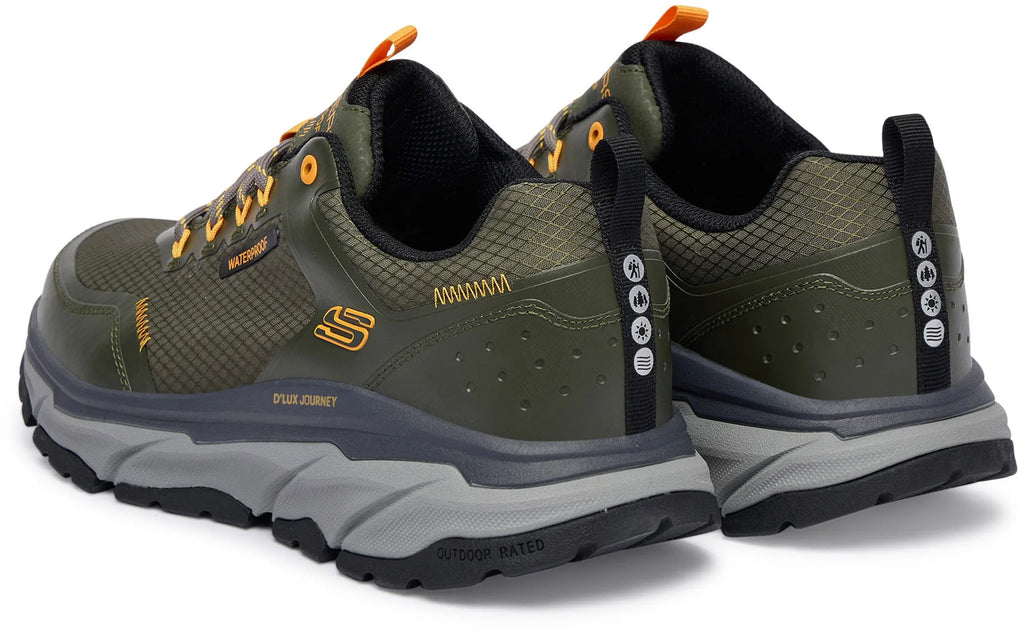 Skechers D'Lux Journey Slate Peak Waterproof Men's Walking Shoes - Green