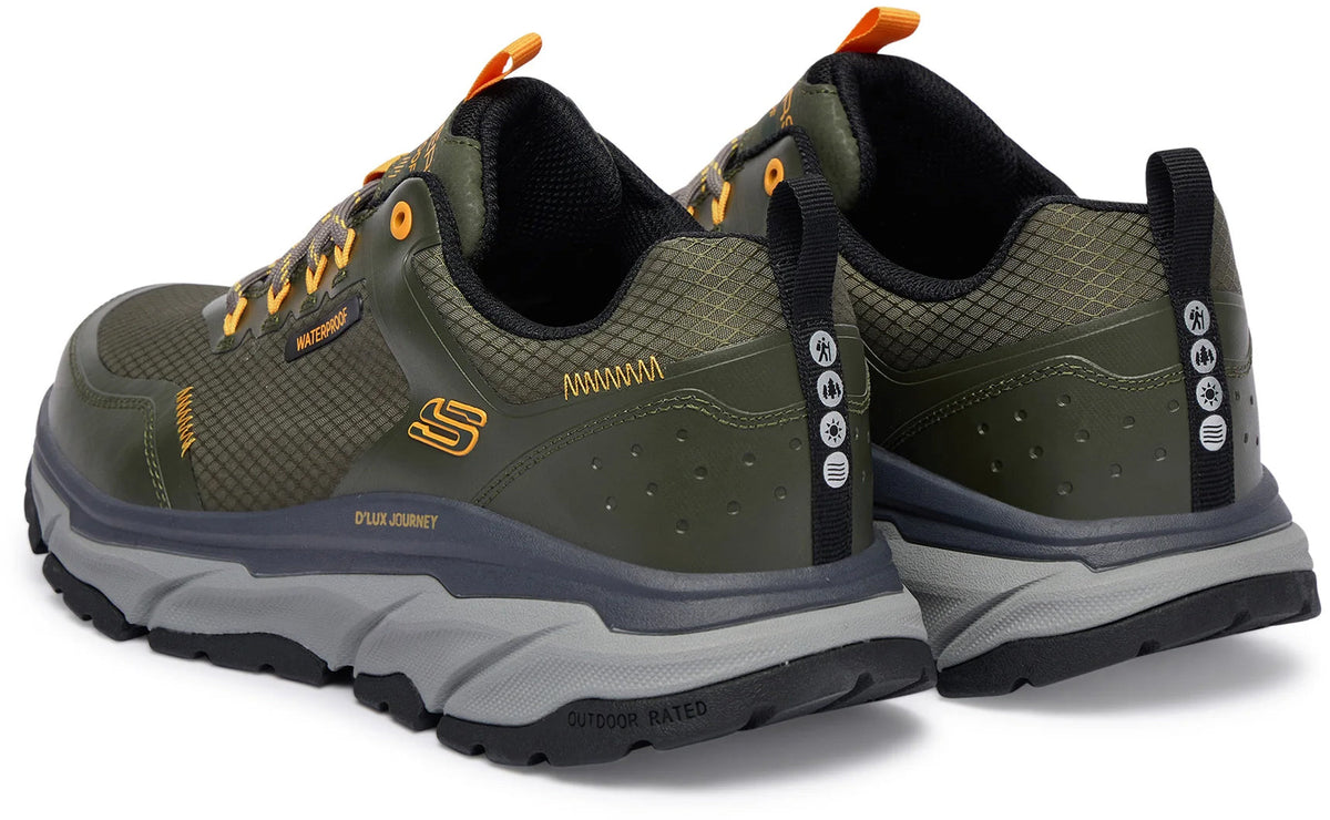 Skechers D'Lux Journey Slate Peak Waterproof Men's Walking Shoes - Green