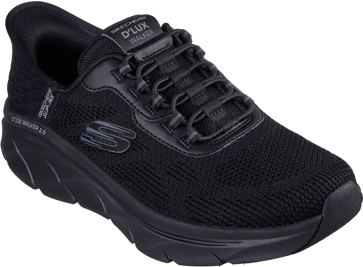 Skechers D'Lux Walking 2.0 Rezinate Men's Walking Shoes - Black