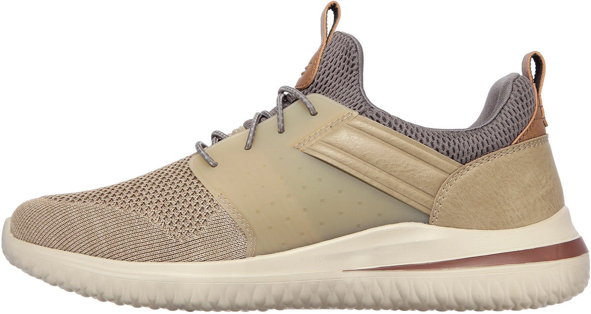 Skechers Delson 3.0 Cicada WIDE FIT Men's Shoes - Beige