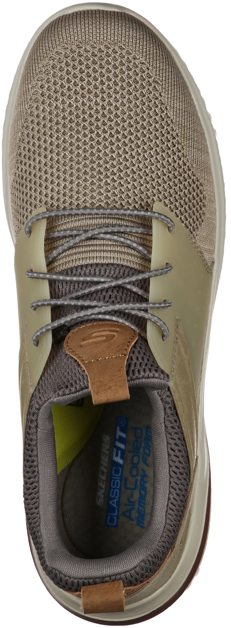 Skechers Delson 3.0 Cicada WIDE FIT Men's Shoes - Beige