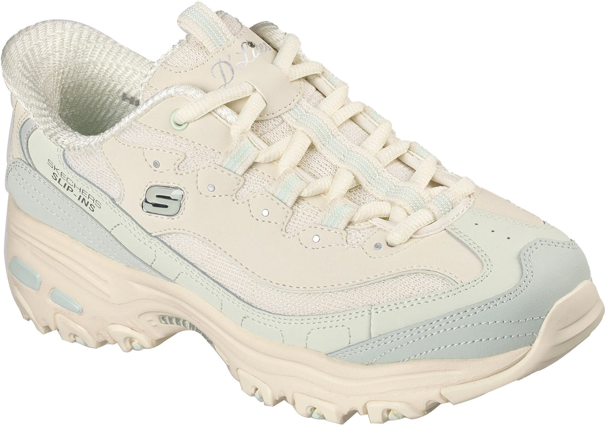 Skechers Sport D'Lites Smooth Nostalgia Women's Shoes - Cream