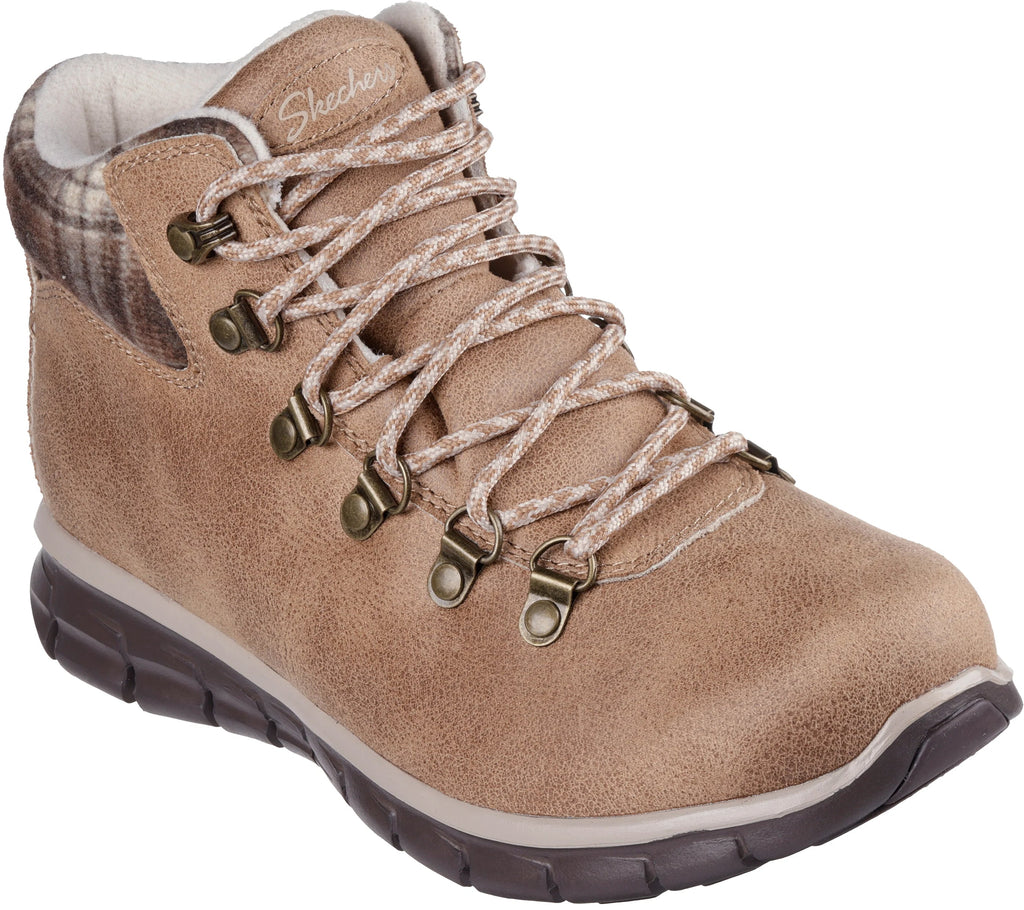 Skechers Synergy Plaid Mood Women's Walking Boots - Brown