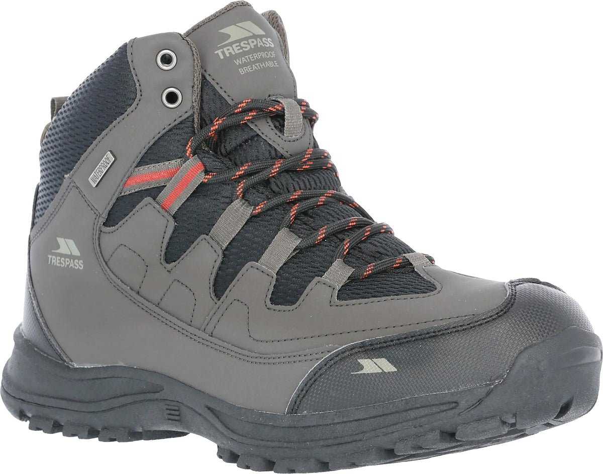 Trespass Finley Mid Waterproof Men's Walking Boots - Grey